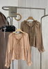 MATINEE Frill Lace Tie Button Down Tops